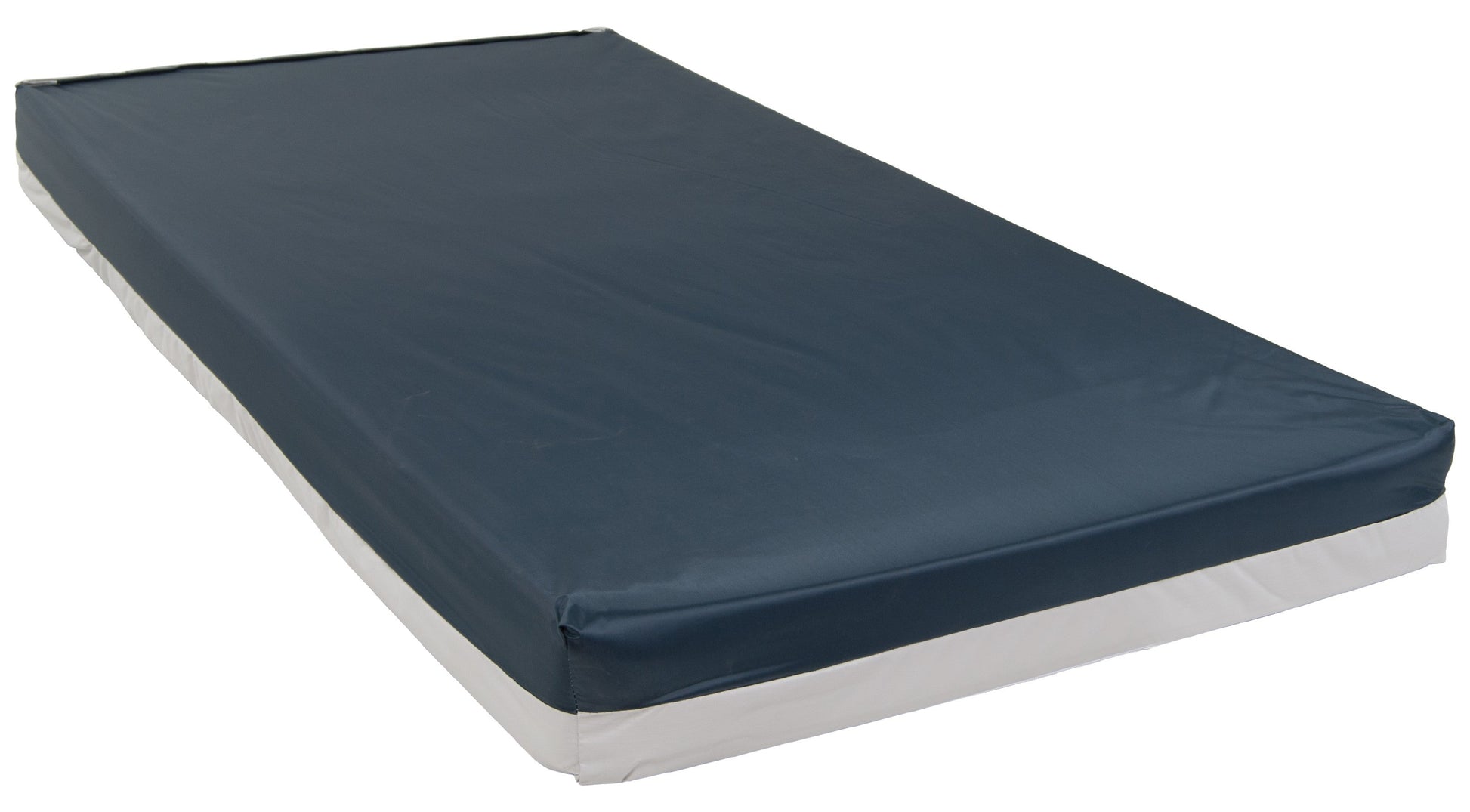 Bariatric foam mattress, 42"W x 80"L, dark blue top with white side panels