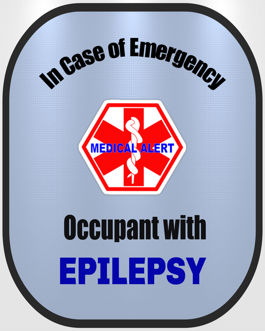 Epilepsy Decals Medical Alert Safety Sticker-Set of 2