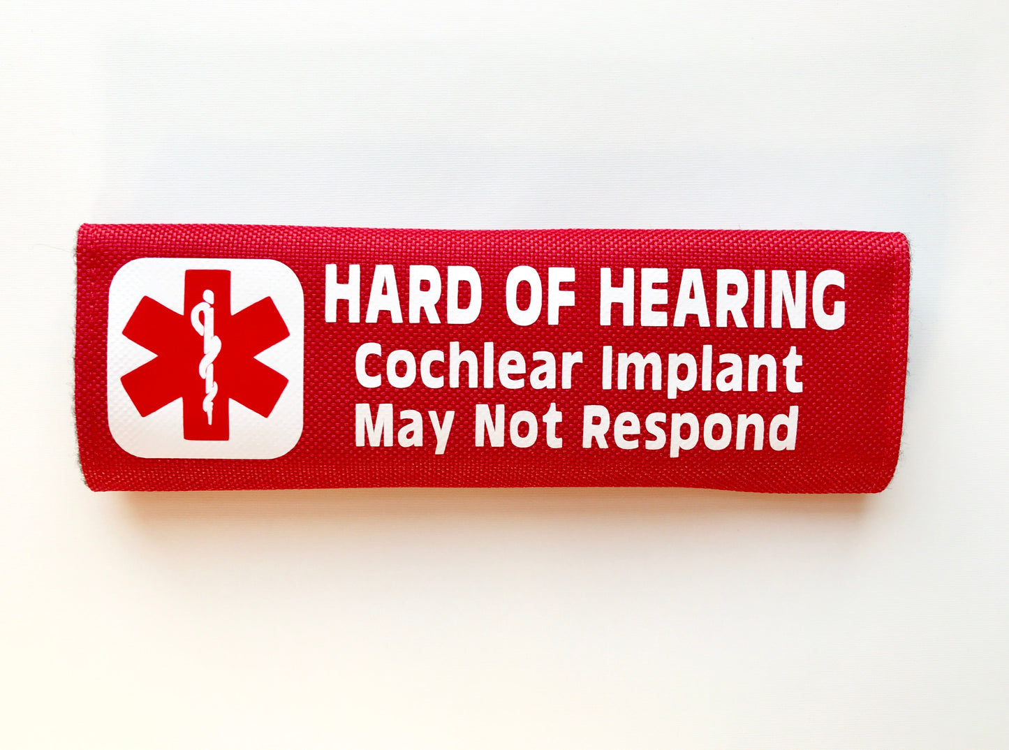Hard of Hearing Backpack Seat/Harness Medical Alert Seatbelt Cover