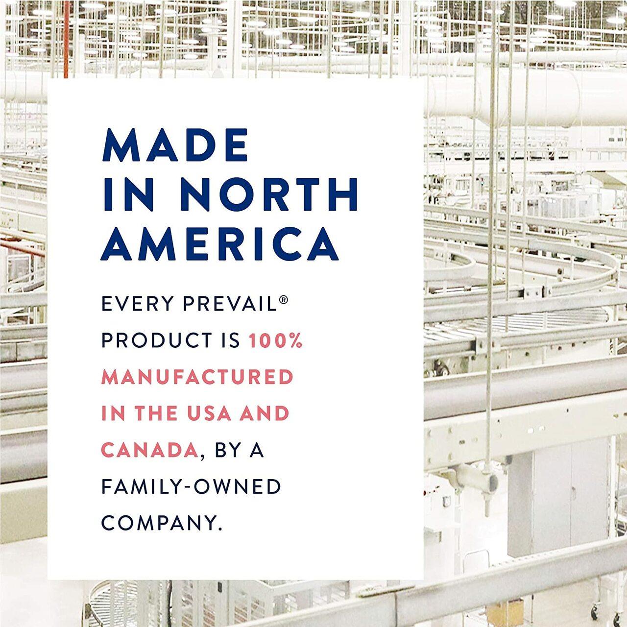 Package info: made in North America, 100% manufactured in the USA and Canada.