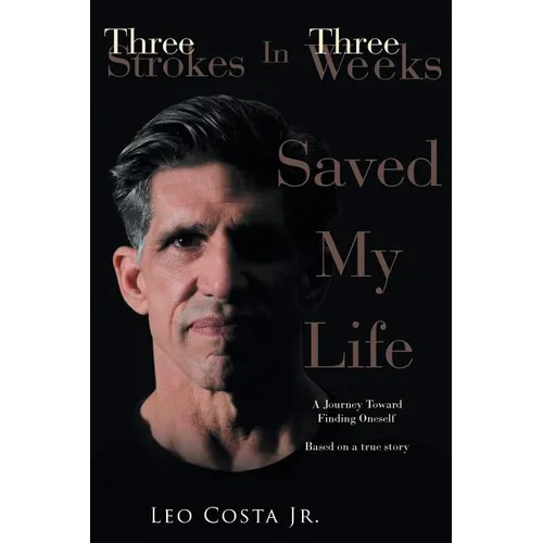 Paperback book cover with dark background, man's portrait, and large title text