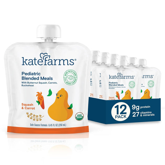 Pediatric blended meal pouch, squash & carrot flavor, 8.45 fl oz (250 mL)