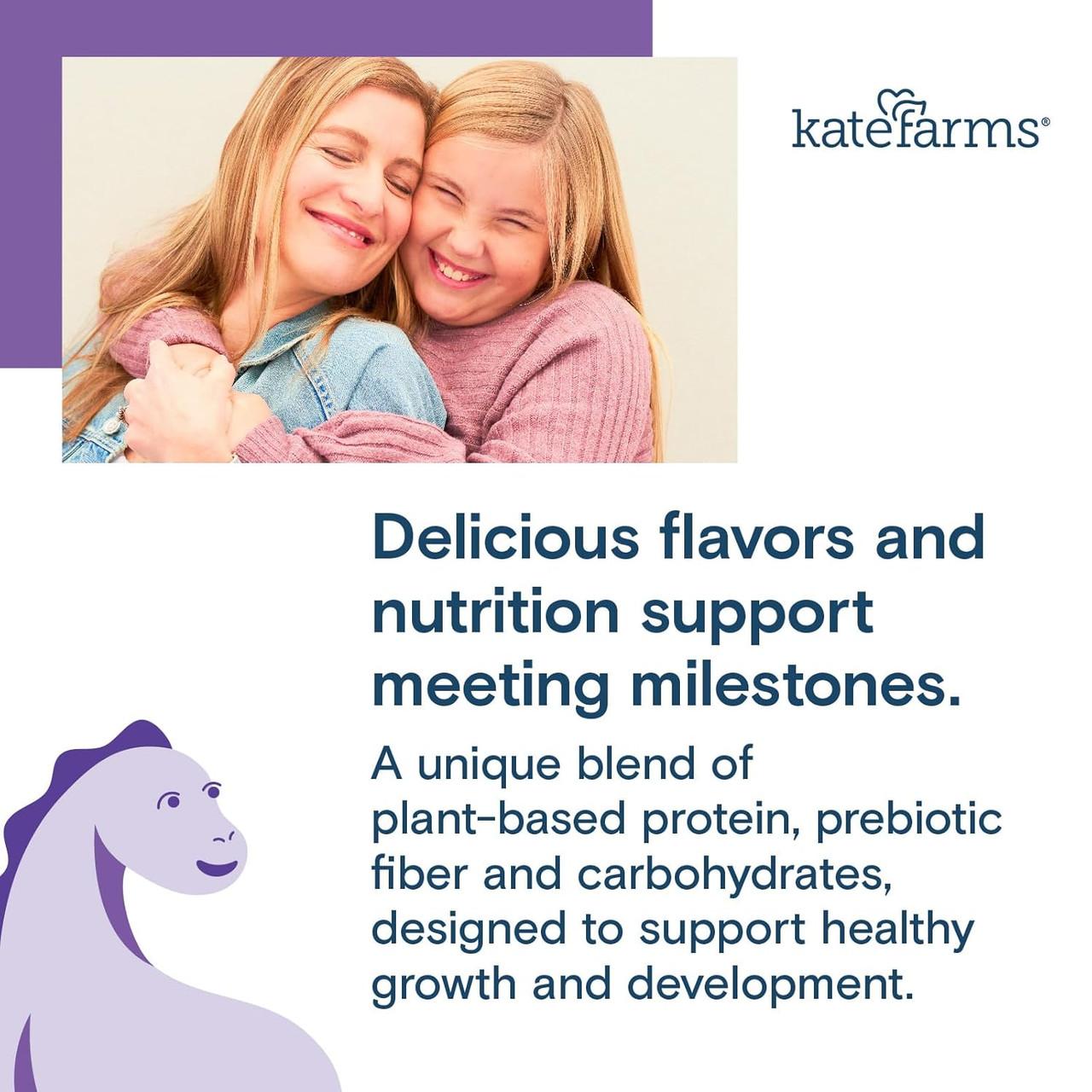 Pediatric Peptide 1.0 Vanilla nutrition support message with mascot