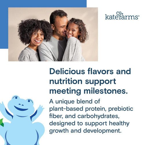 Infographic for pediatric standard chocolate formula with nutrition support details
