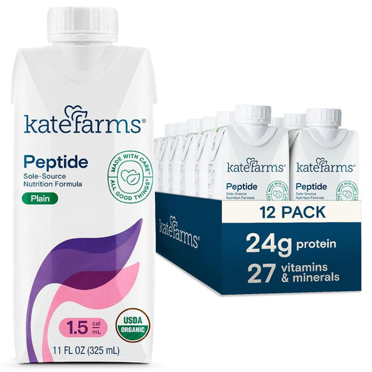 Peptide 1.5 plain nutrition drink, 11 fl oz; 12-pack cartons and bottle