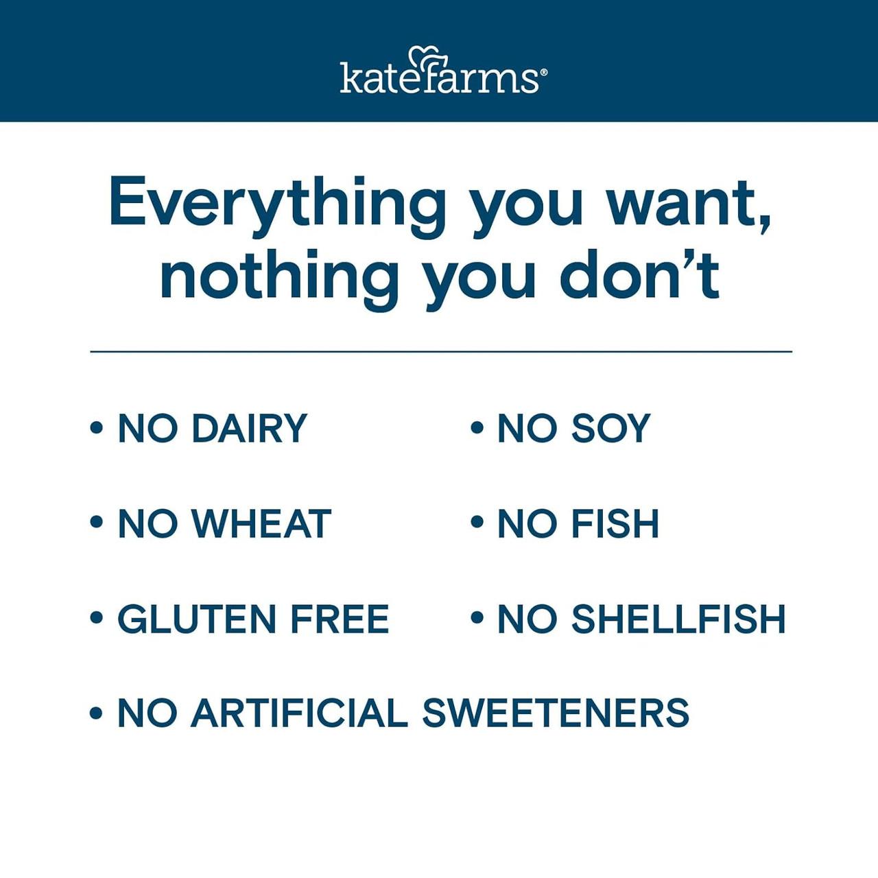 Peptide 1.5 plain benefits list: no dairy, soy, wheat, fish, shellfish, or artificial sweeteners