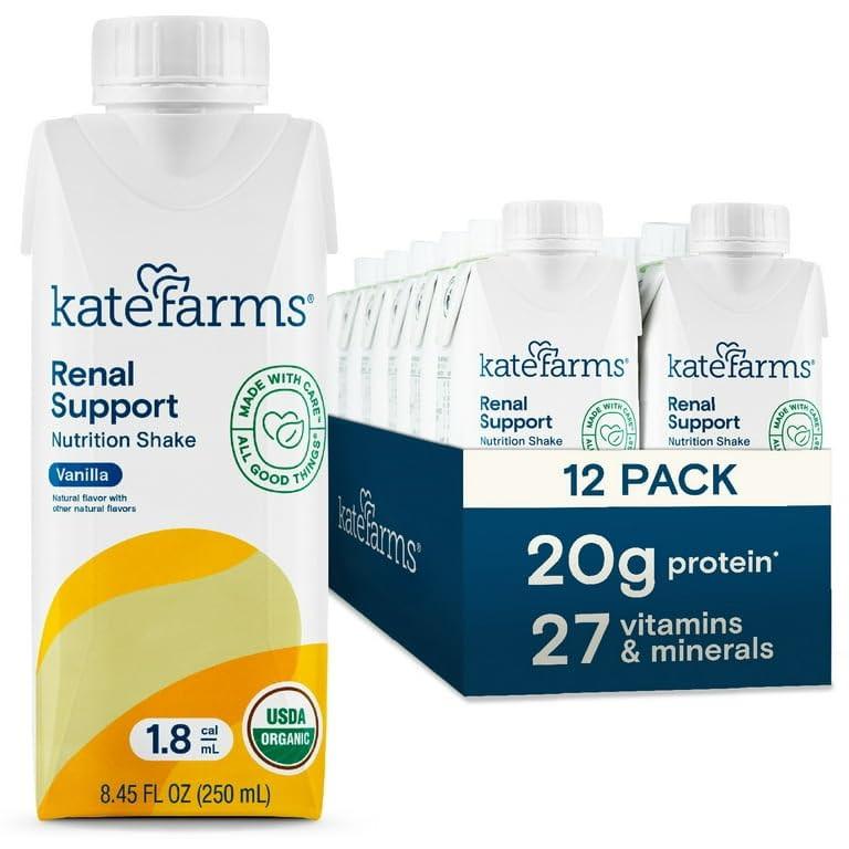 Kate Farms Renal Support nutrition shake, vanilla 8.45 fl oz (12-pack)