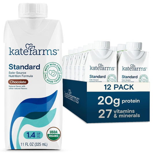 Kate Farms Standard 1.4 chocolate formula carton, 11 fl oz (325 mL)