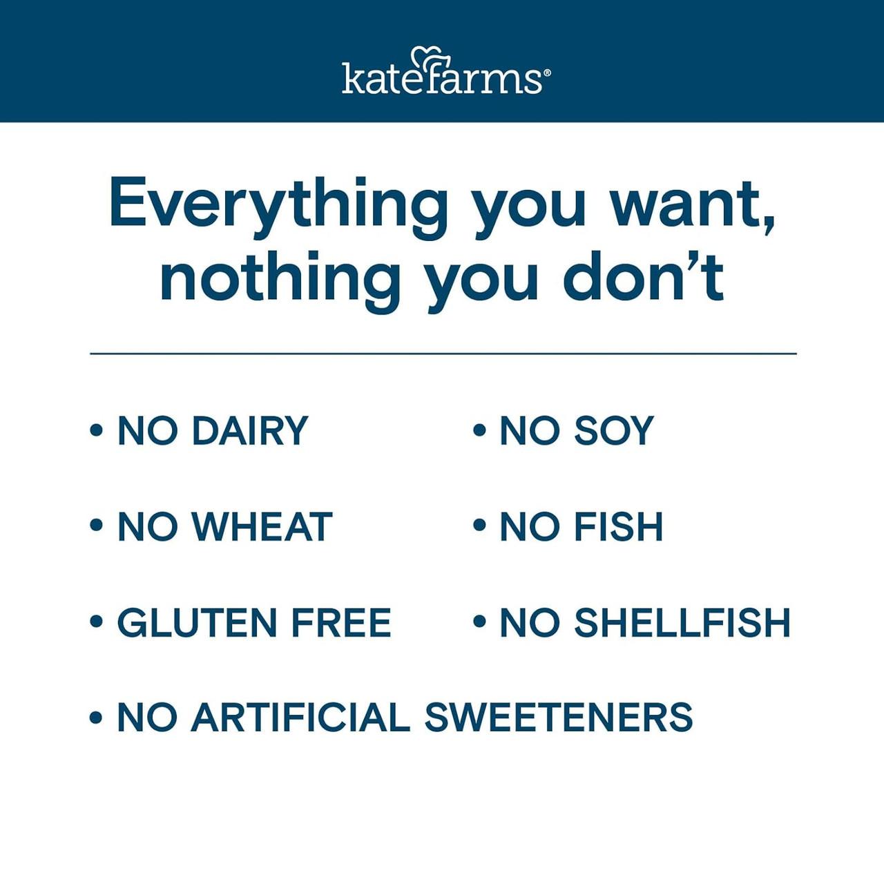 Standard 1.4 Plain marketing panel: no dairy, no soy, gluten free