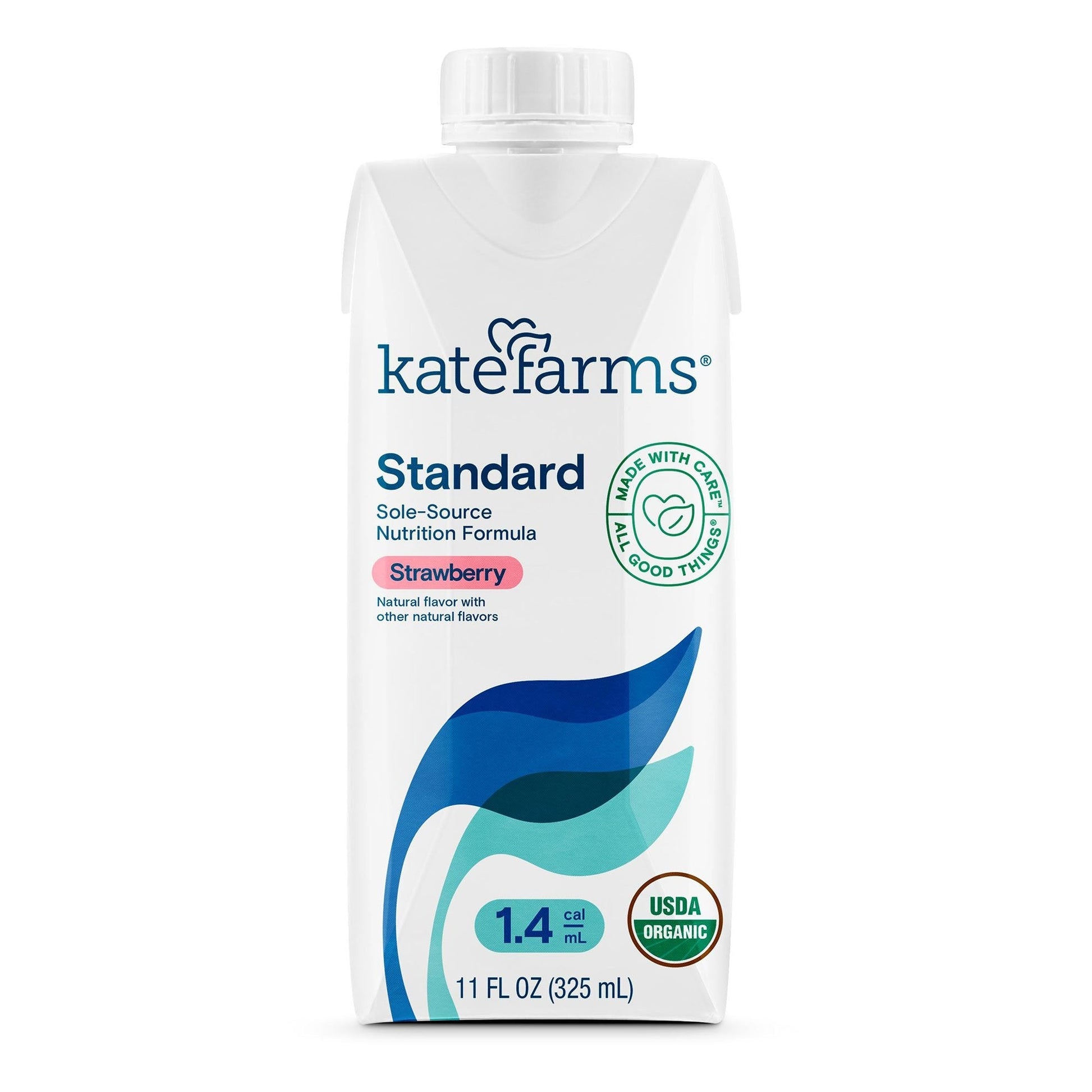 Standard 1.4 strawberry nutrition formula carton, 11 fl oz (325 mL), USDA Organic seal