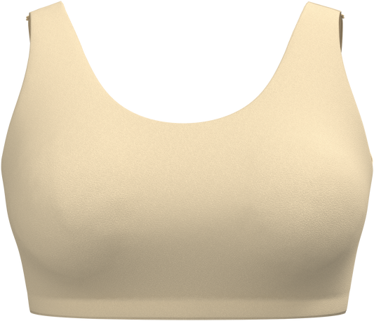 Nude scoop-neck bralette with smooth molded cups