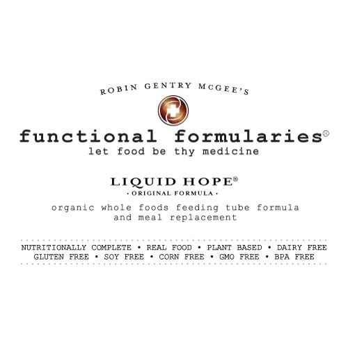 Functional Formularies Liquid Hope original tube feeding formula label text