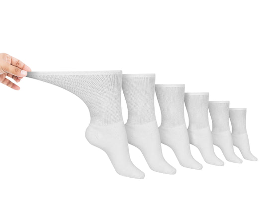 Men's Cotton Diabetic Crew Socks (6 Pair) DSC