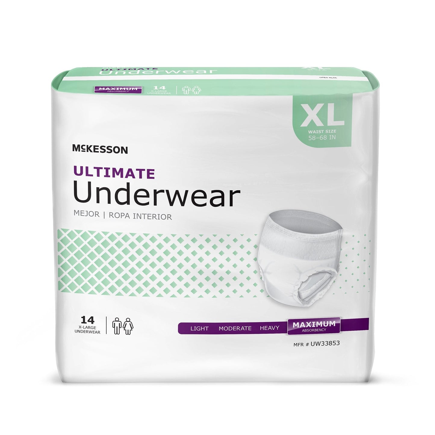 Ultimate pull-up underwear size XL (58–68 in), maximum absorbency, 14-count pack