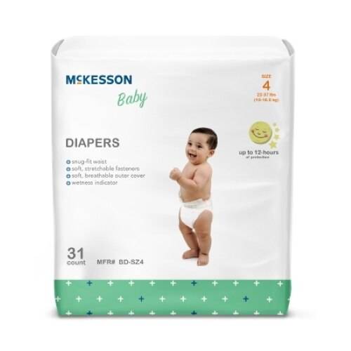 Baby diapers size 4, 31-count pack