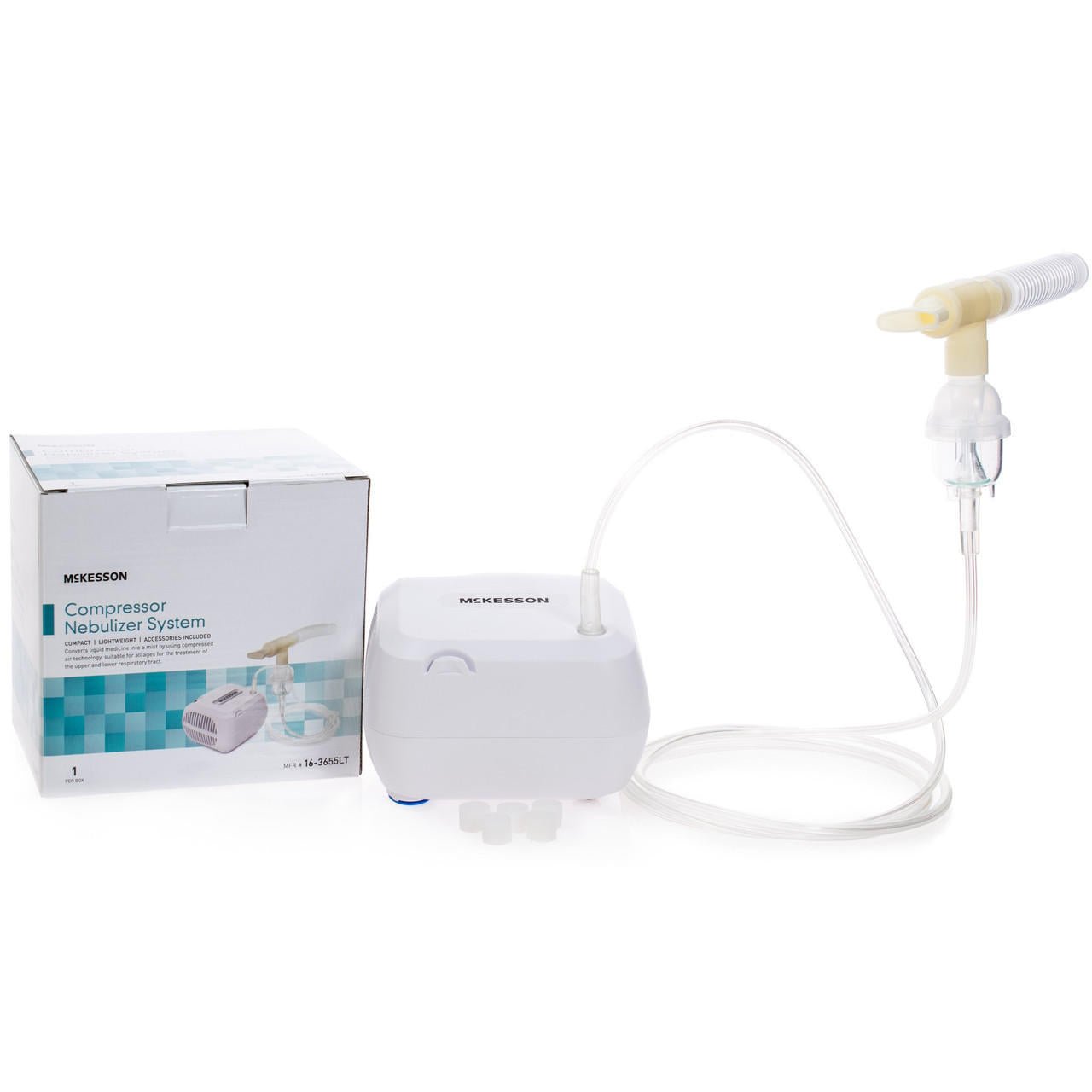 McKesson compressor nebulizer system with compressor, tubing, and medication cup