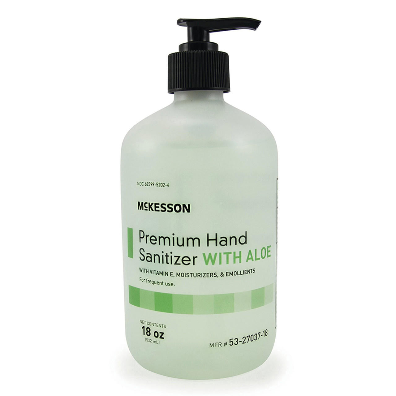 18 oz hand sanitizer pump bottle with aloe, with vitamin E, moisturizers