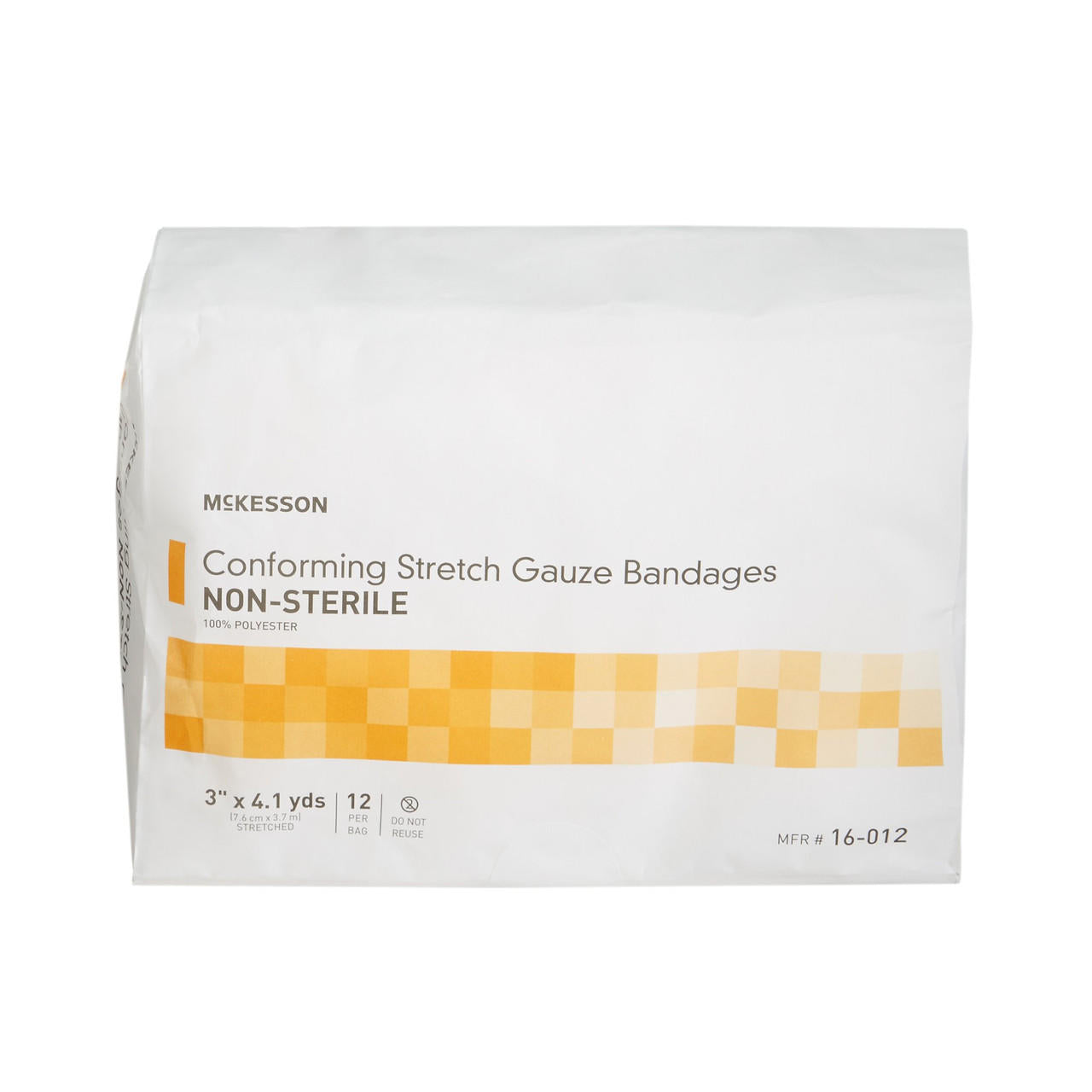 Non-sterile conforming stretch gauze bandage box, 3in x 4.1yds, 12 rolls