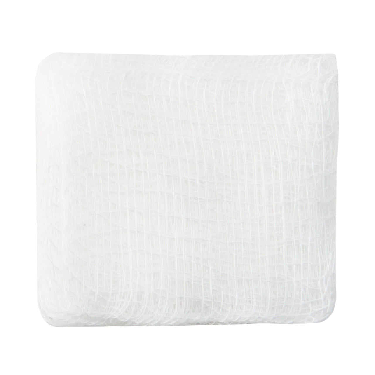2x2 in square woven gauze sponge, 12-ply, non-sterile, white