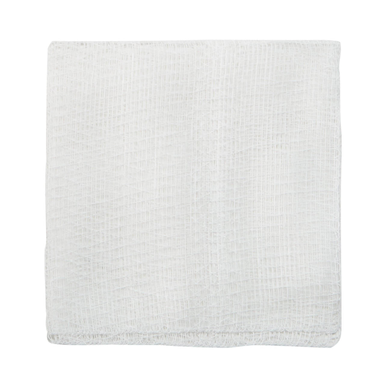 White 4x4 in square woven gauze sponge, 8-ply, non-sterile