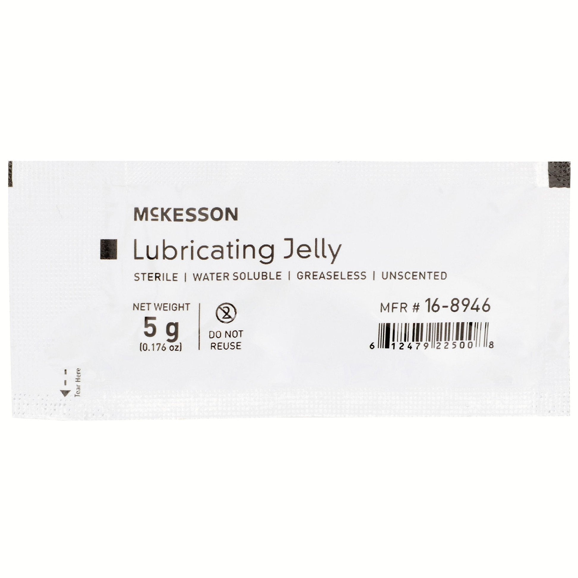 Lubricating Jelly 5 g packet, sterile, water soluble, greaseless, unscented