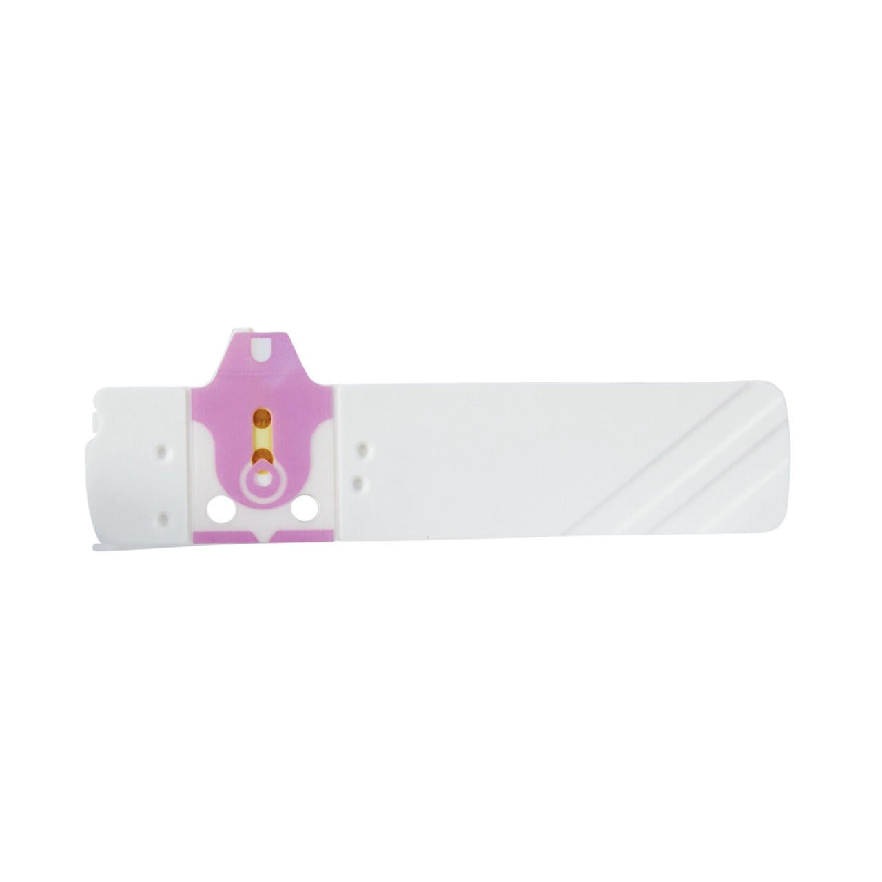 Quintet AC blood glucose test strip pack with one strip visible