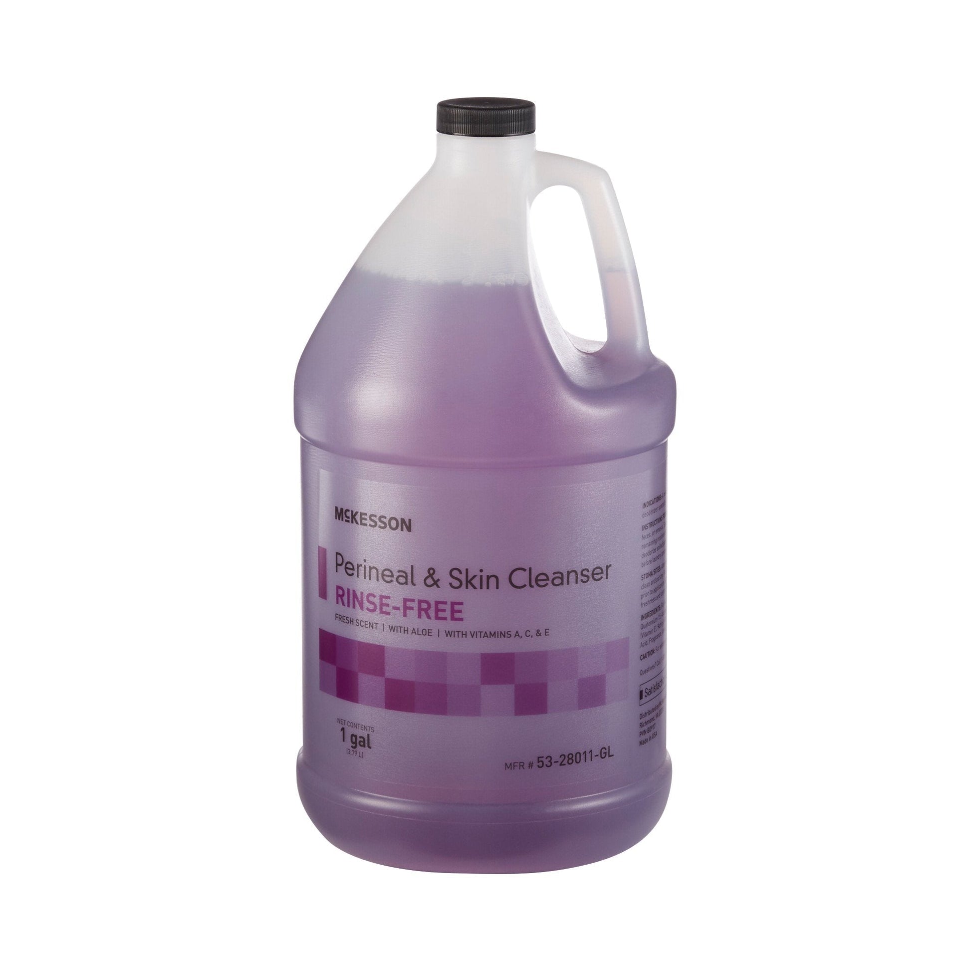 Rinse-free perineal wash bottle, 1 gal, fresh scent liquid cleanser