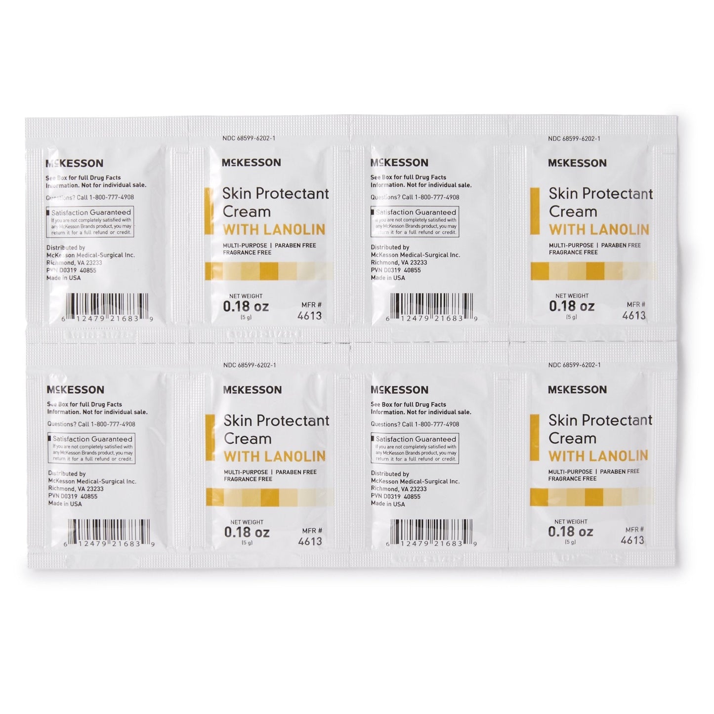 Skin protectant cream with lanolin, unscented 0.18 oz packets in blister pack