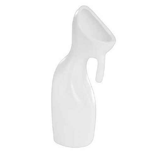 1000 mL unisex urinal with open funnel spout, no cover