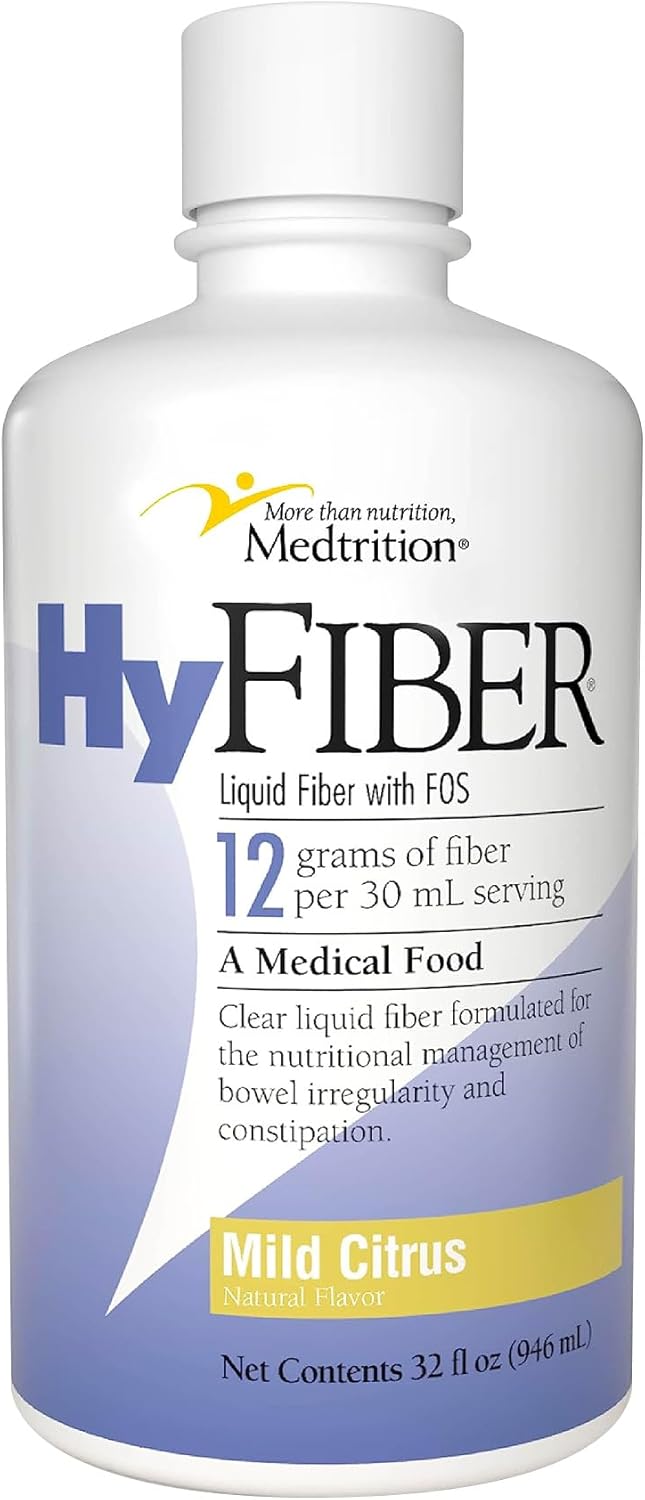 HyFiber liquid fiber with FOS, mild citrus, 32 oz bottle