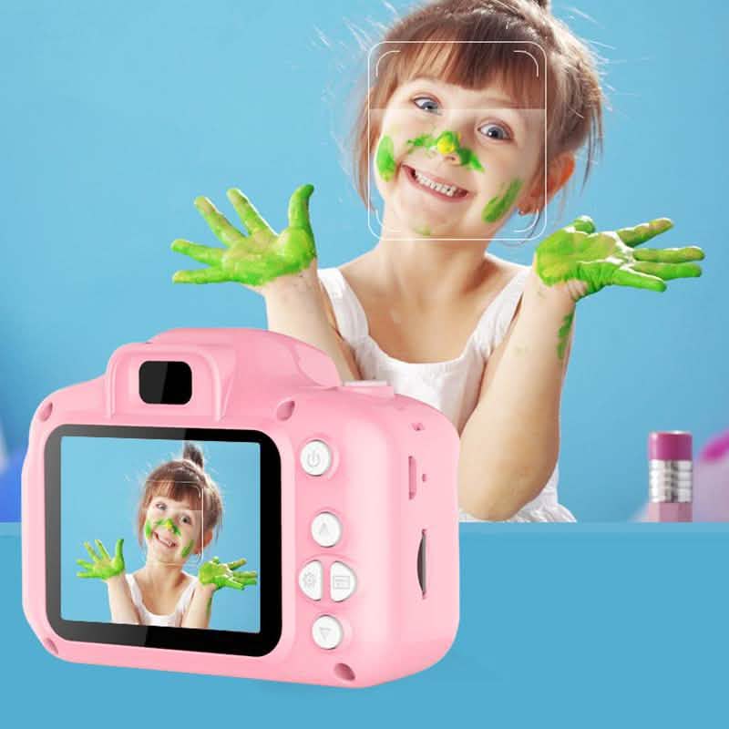 Pink mini children's digital camera with LCD screen