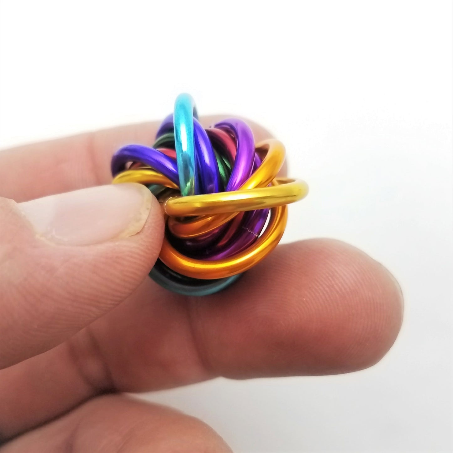 Möbii® PRIDE Collection: Shiny Multicolor Fidget Stress Balls Steel Lynx