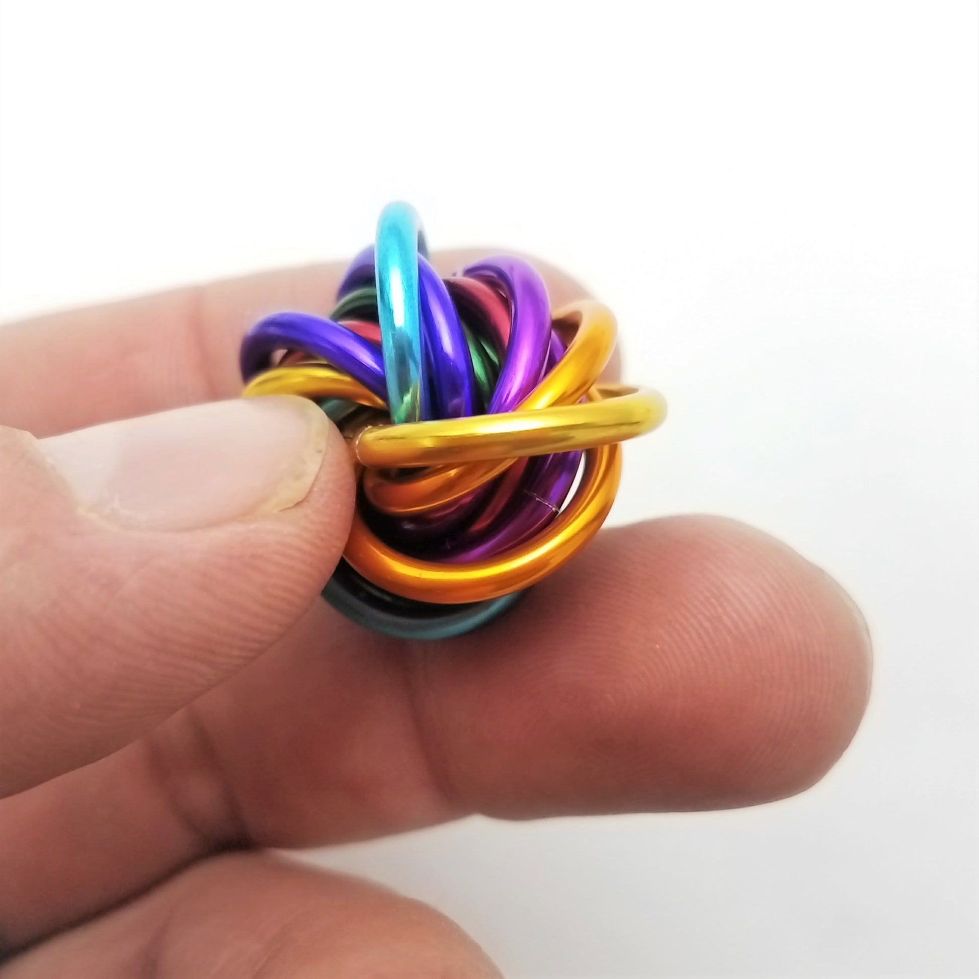 Möbii® PRIDE Collection: Shiny Multicolor Fidget Stress Balls Steel Lynx