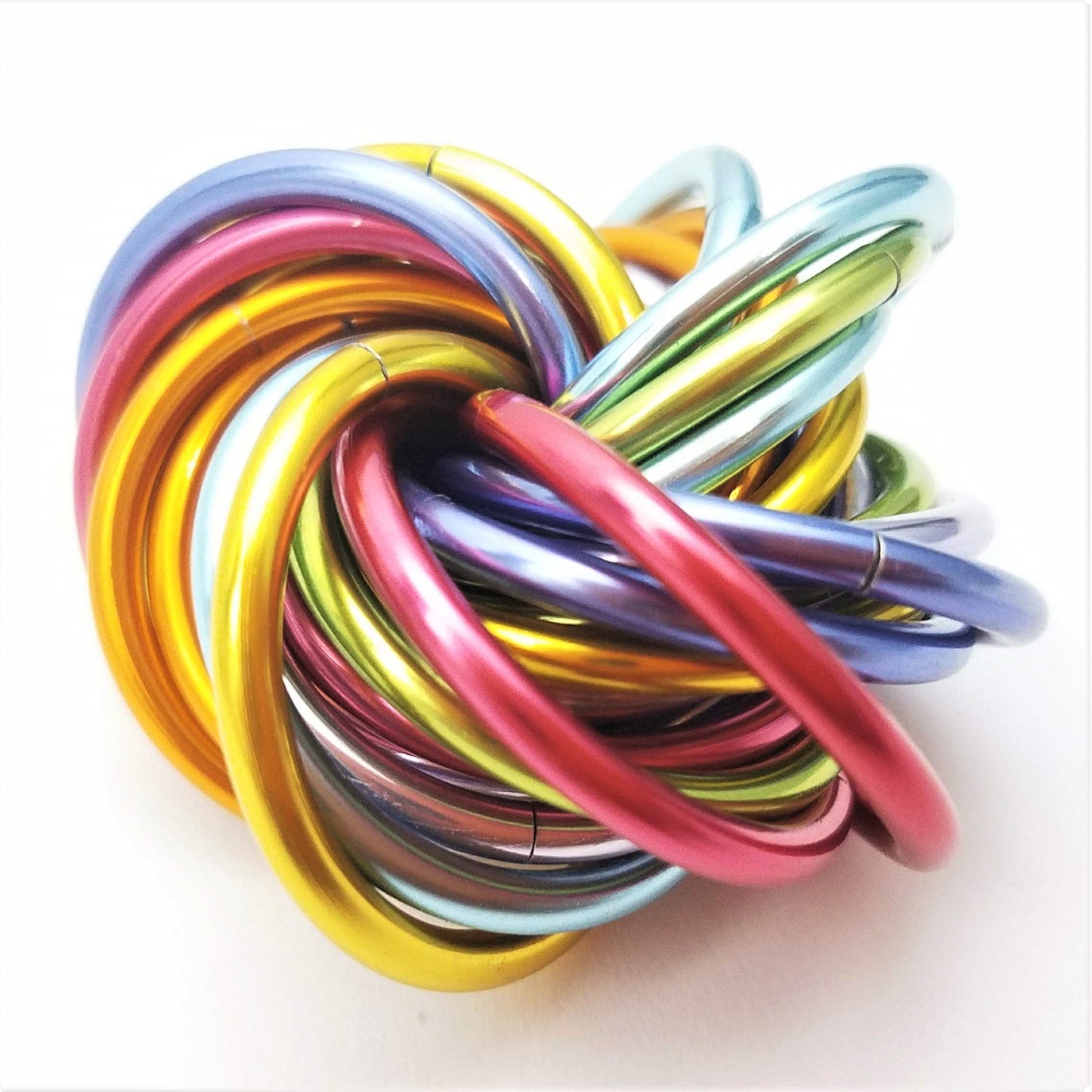 Möbii® RAINBOW Collection: Shiny Multicolor Fidget Stress Balls Steel Lynx