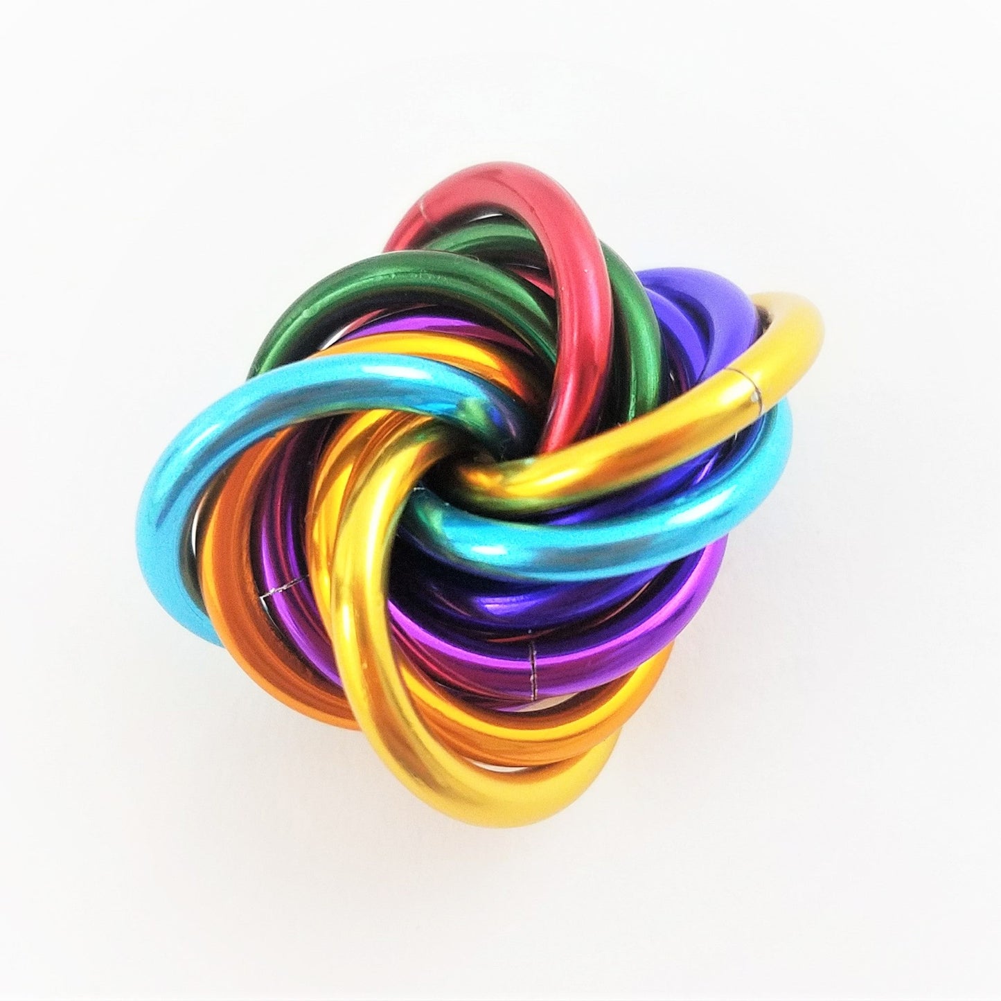 Möbii® RAINBOW Collection: Shiny Multicolor Fidget Stress Balls Steel Lynx