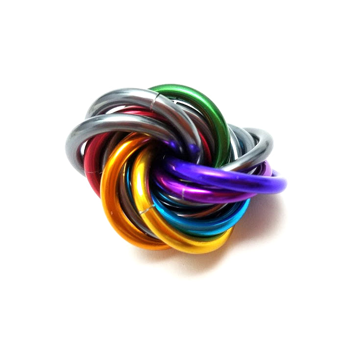 Möbii® RAINBOW Collection: Shiny Multicolor Fidget Stress Balls Steel Lynx