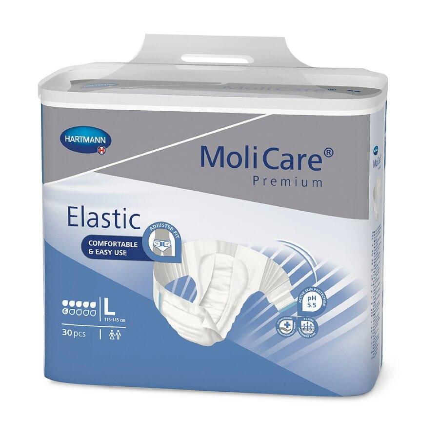MoliCare Premium elastic briefs, size L, 30-count pack