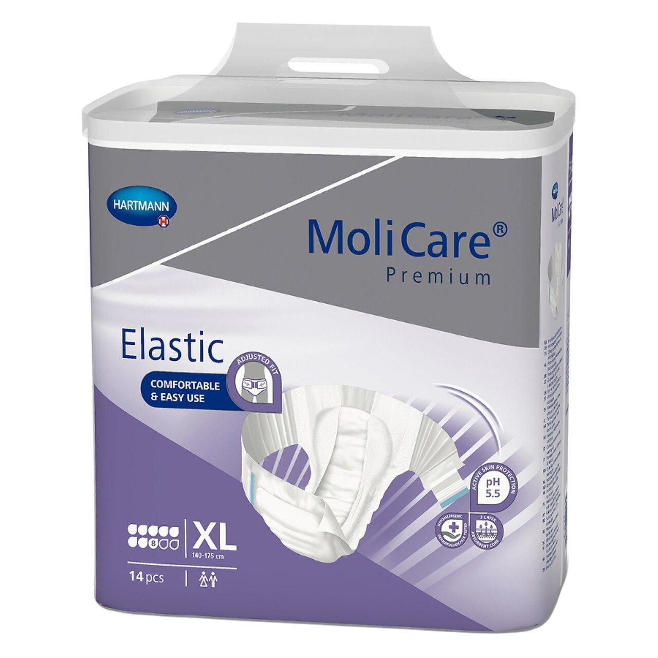 Elastic briefs, size XL, 14 count pack, white disposable underwear in retail box