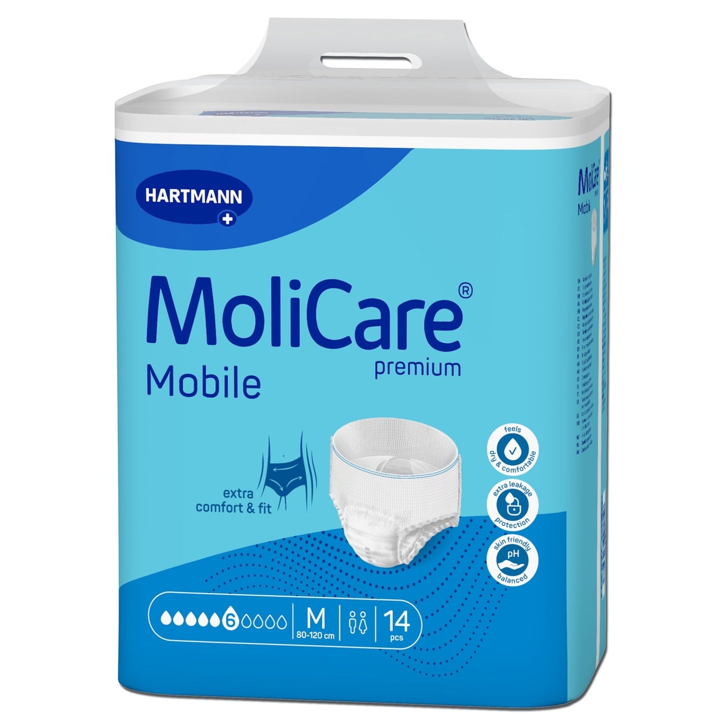MoliCare Mobile premium pull-up underwear, size M (MD), 14 pcs, white briefs
