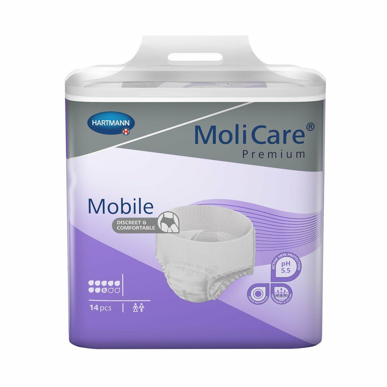 MoliCare Premium Mobile pull-up underwear, white, 14 count pack