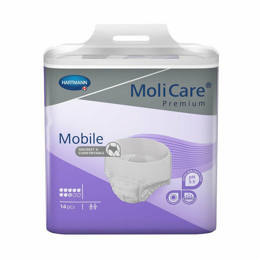 MoliCare Premium Mobile pull-up underwear, white, 14 count pack