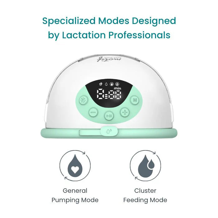 Wearable breast pump control dome with digital display and mint base