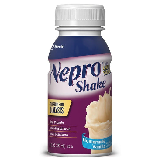 Nepro Shake homemade vanilla 8 fl oz bottle with white ribbed cap