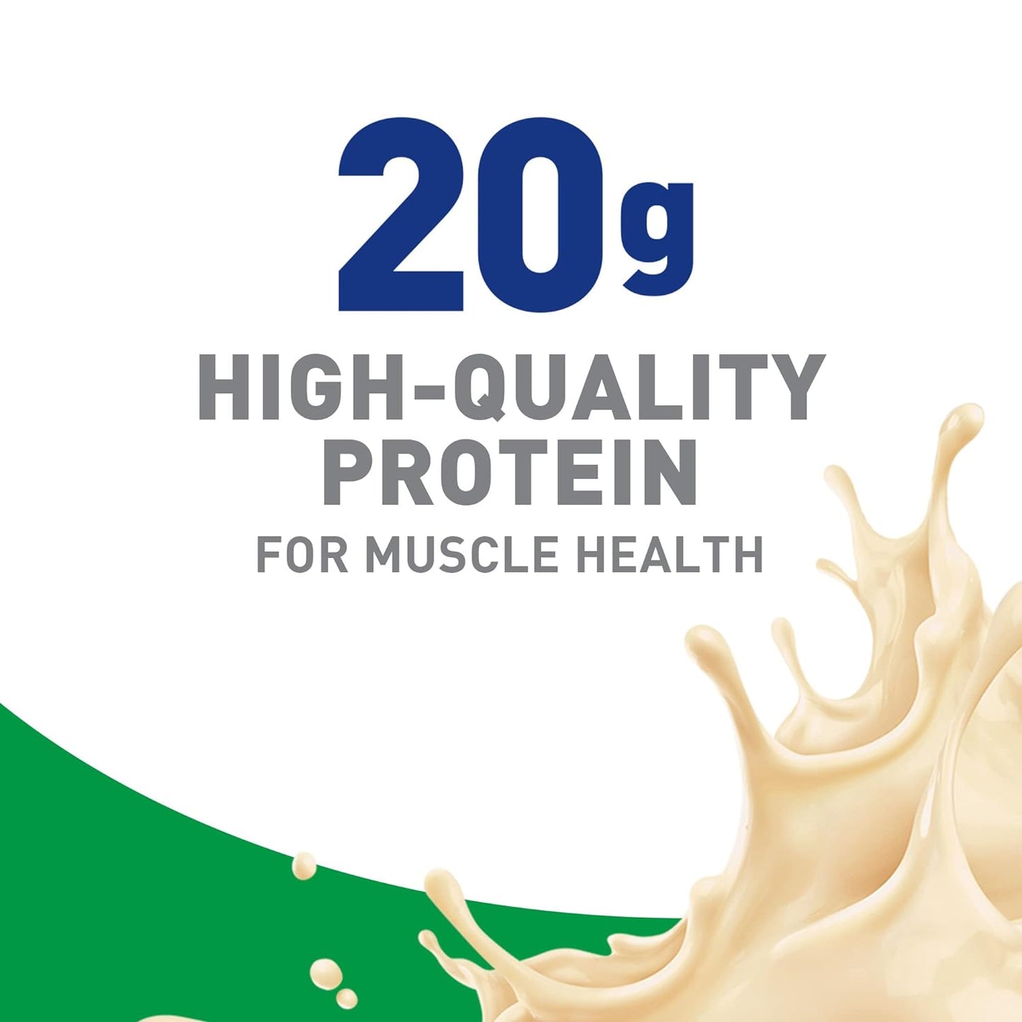 “20g high-quality protein for muscle health” label text