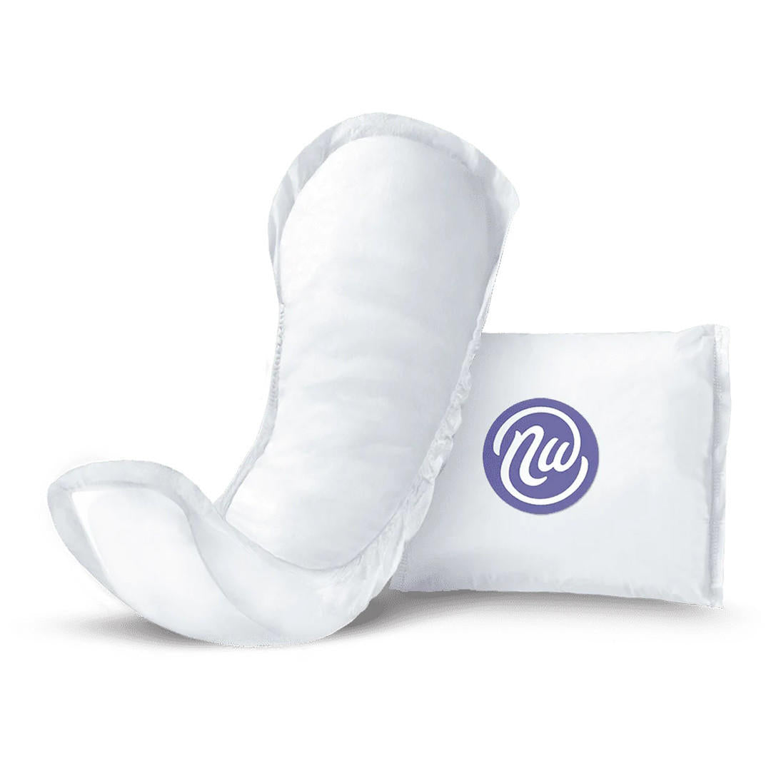 Ultimate incontinence pad, white absorbent pad with backing sheet