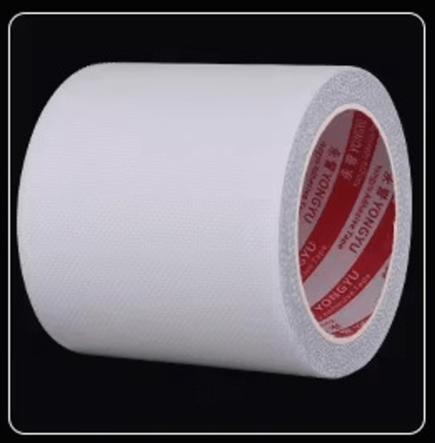 Non-slip grab bar tape roll, close view of white textured surface and gray outer edge