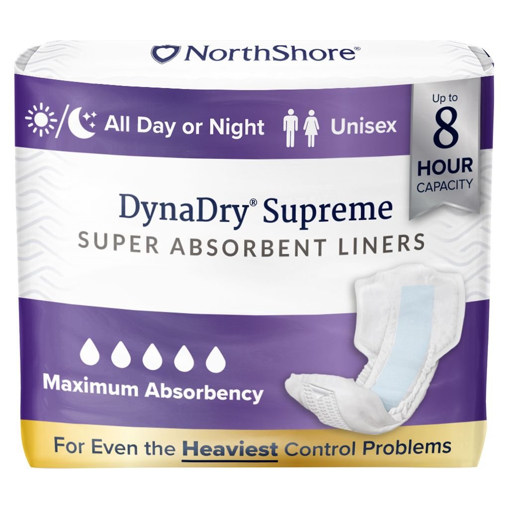 Super absorbent incontinence liners, 8-hour capacity, unisex, maximum absorbency