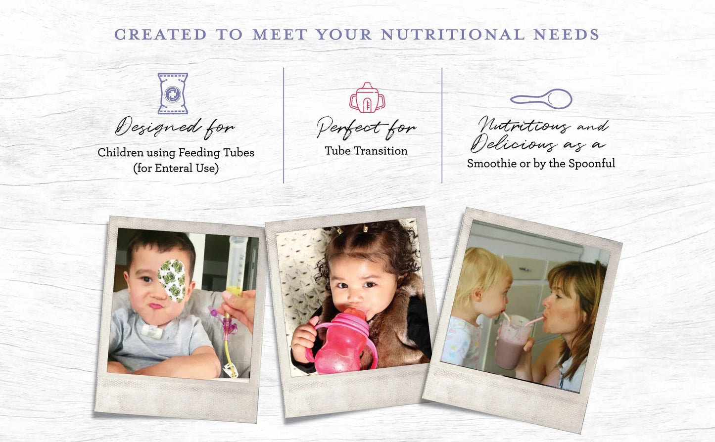 Berry Medley pediatric formula designed for feeding tubes and oral use
