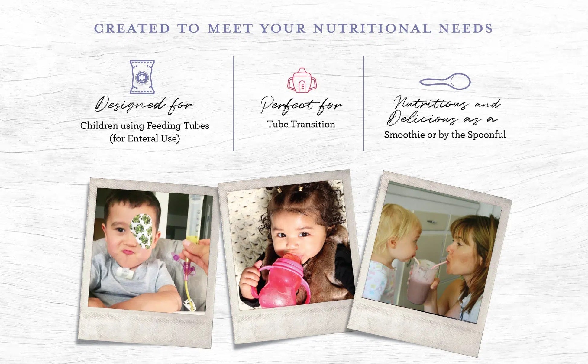 Berry Medley pediatric formula designed for feeding tubes and oral use