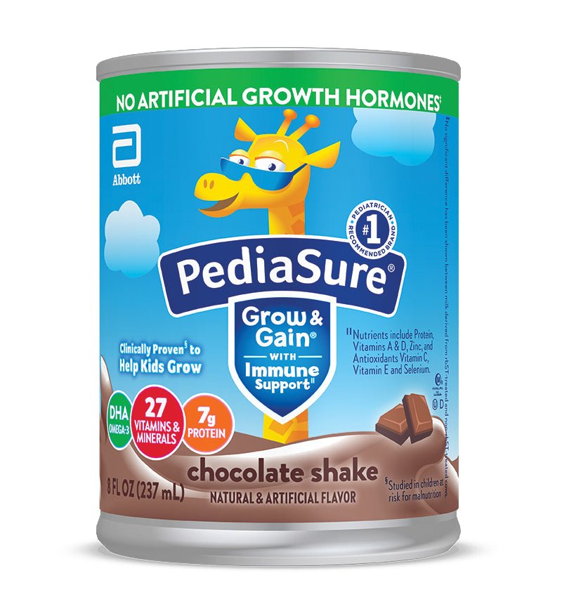 Pediasure Grow & Gain chocolate shake 8 fl oz can with immune support
